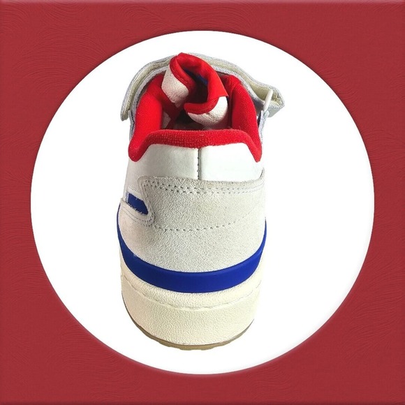 adidas Forum 84 Low Off Men's Size 10 White Scarlet Collegiate Royal‎ GV9606 - Picture 14 of 16
